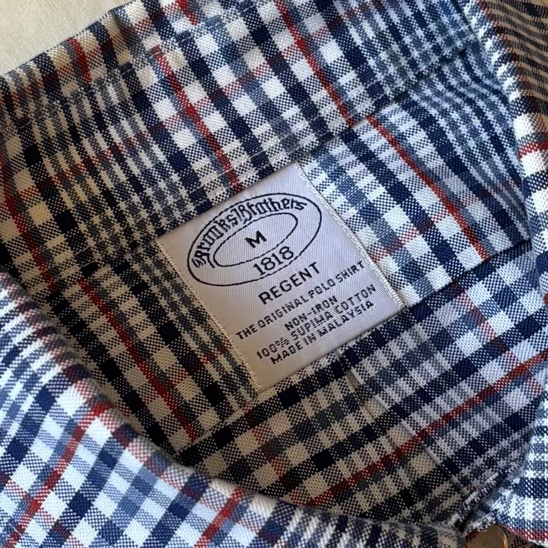 [M/102] Brooks Brothers 멀티 체크 폴로 셔츠 상품이미지3