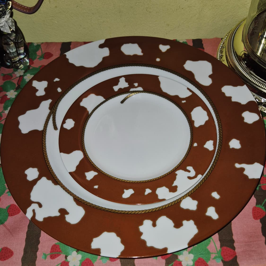 80s 시세이도 x 안젤라 커밍스 카우 접시 1p 상품이미지6