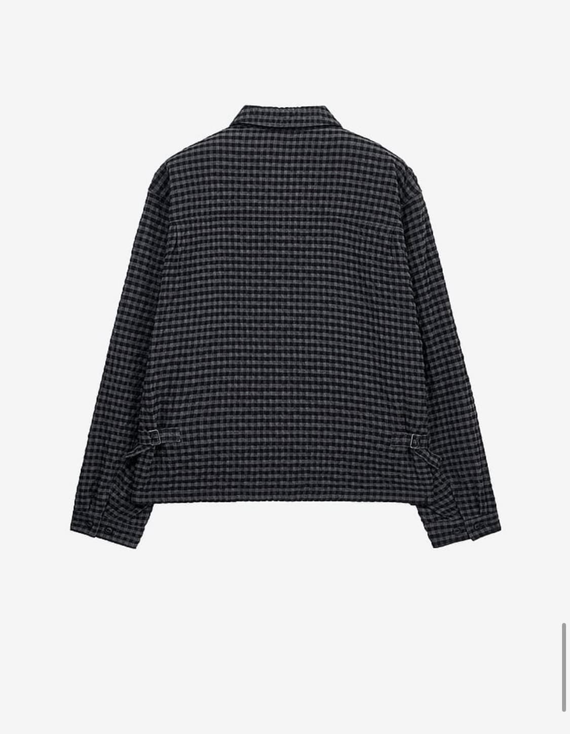 INSILENCE 링클 체크 집업 자켓 L 새상품 상품이미지6