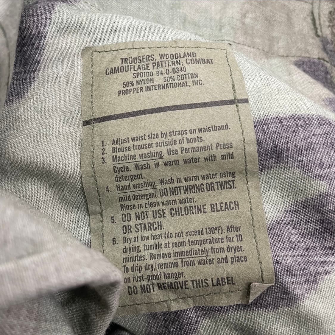미군 오리지널 90s 우드랜드 컴뱃바지 군복바지 30인치 상품이미지6