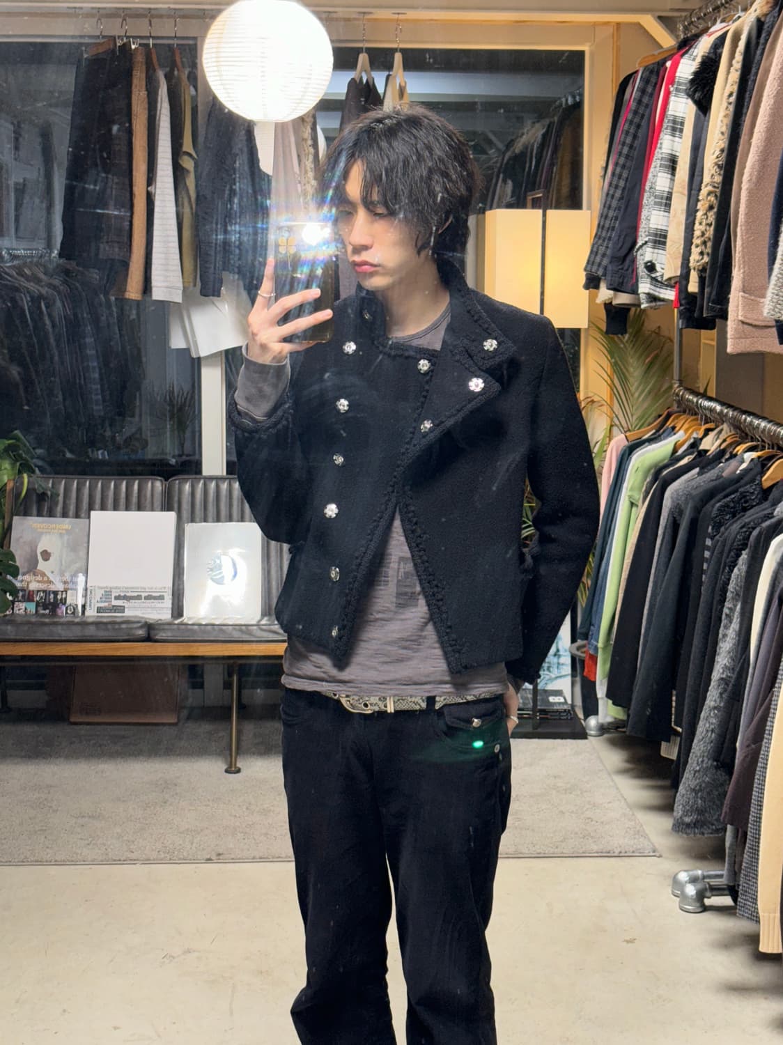 아츠로 타야마 비대칭 울자켓 상품이미지7