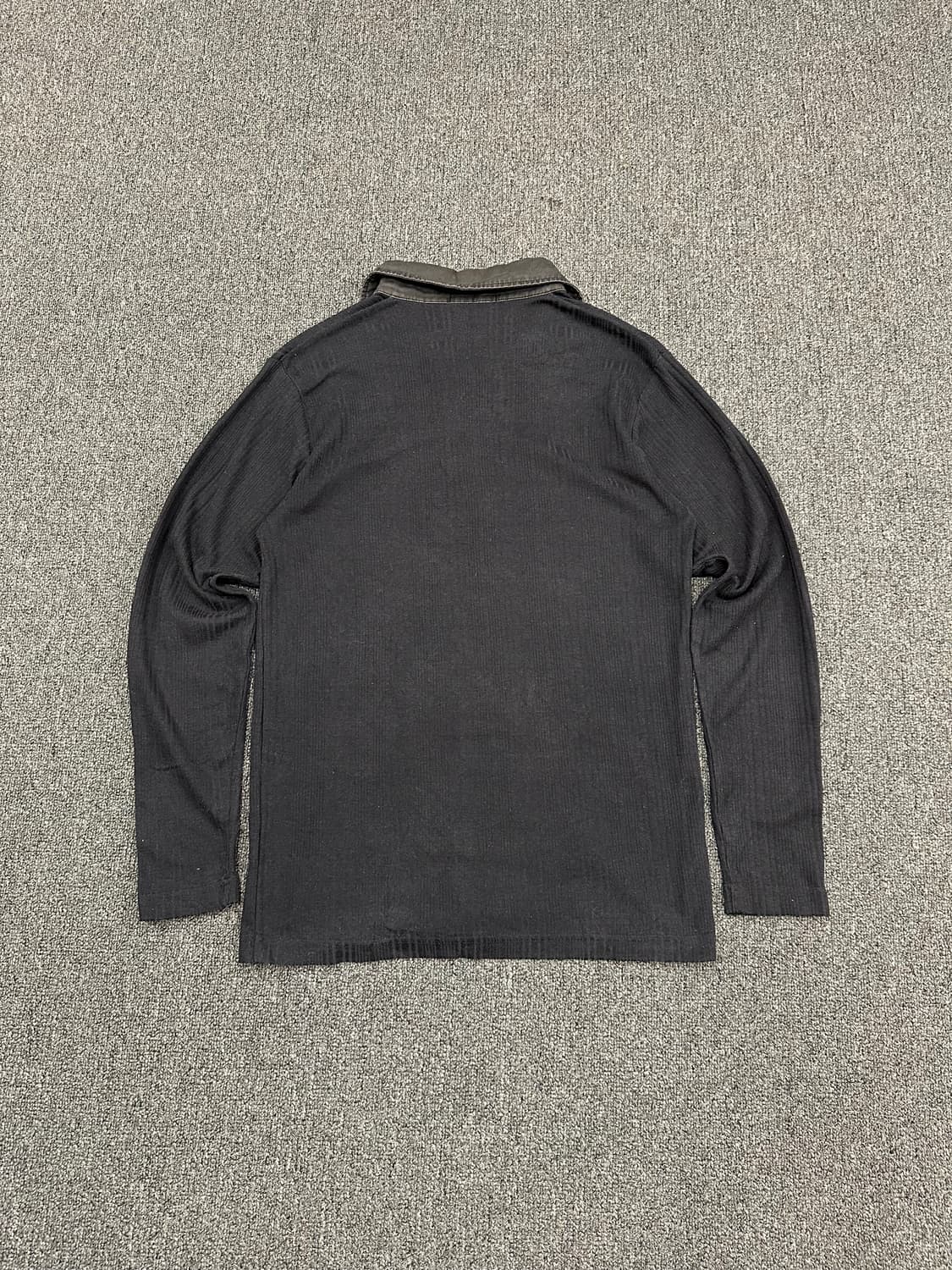 L)Japanese vintage 레이스업 블랙 골지 롱슬리브 상품이미지5