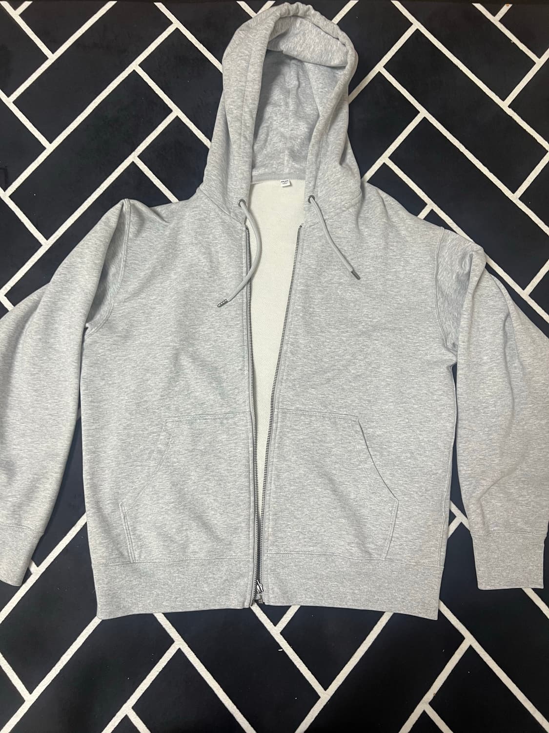 유니클로 회색 후드집업 상품이미지1