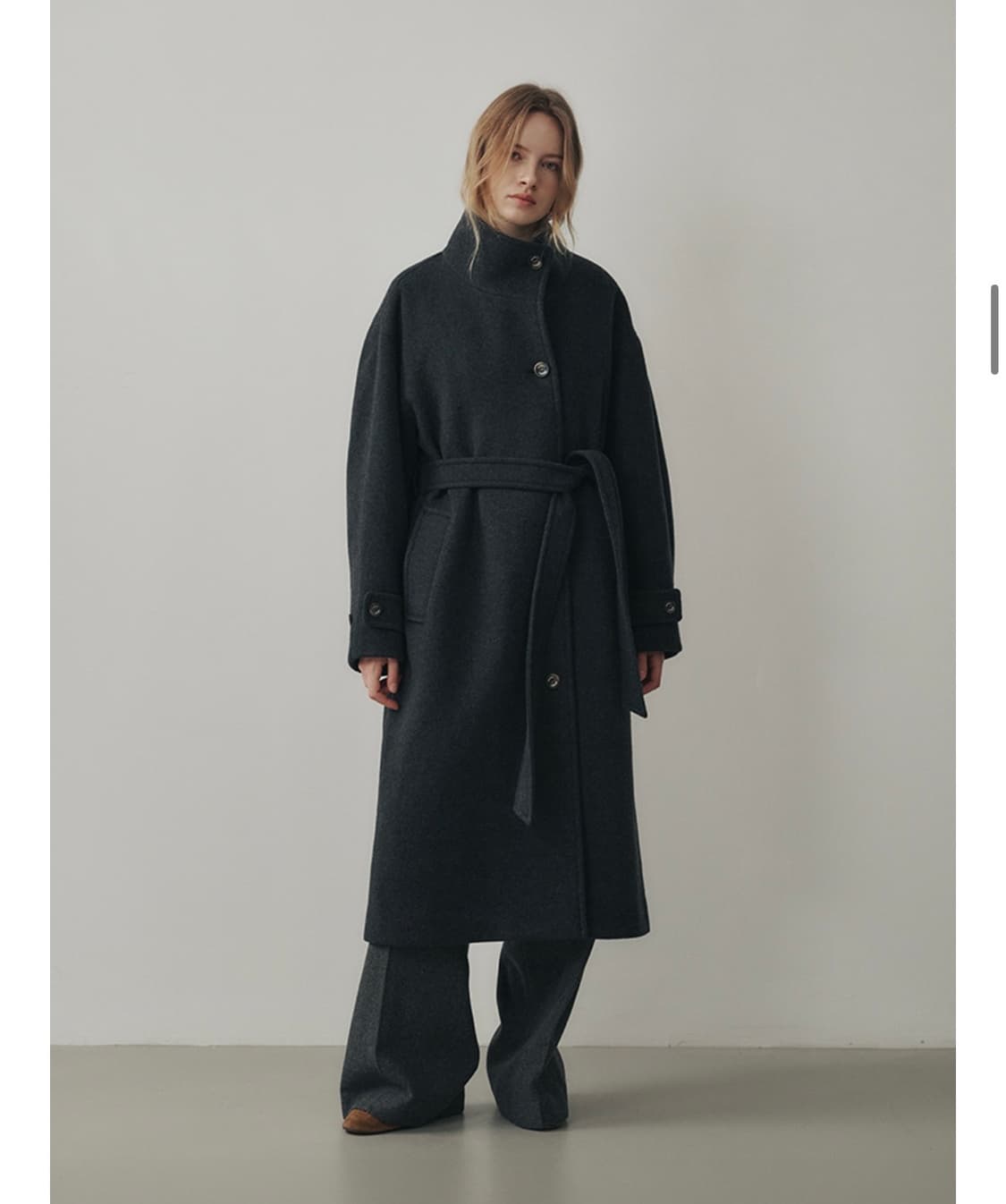 르메메 하이넥 코트 차콜 상품이미지1