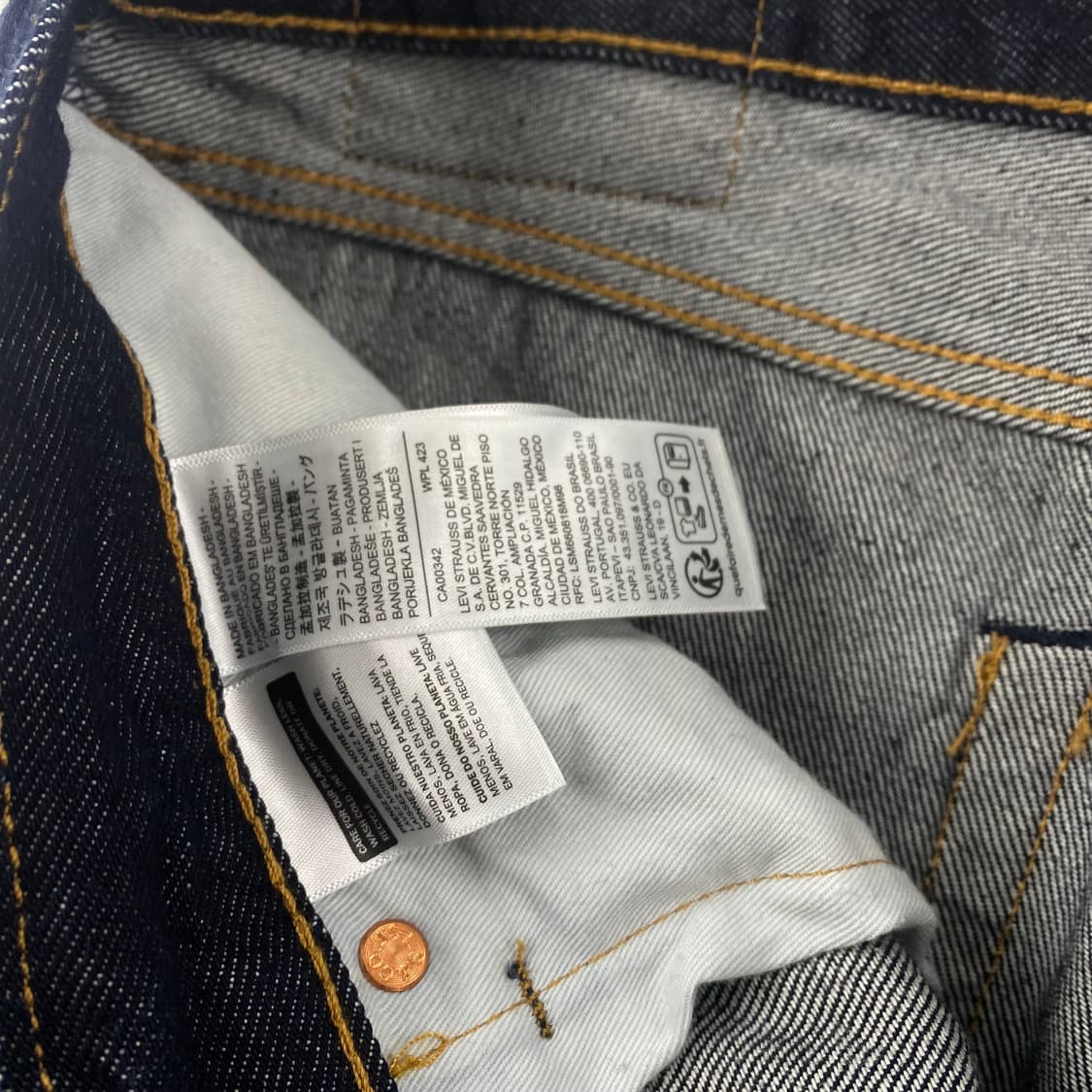 리바이스 578 프리미엄 빅E 진청 데님 진 (36) 상품이미지8