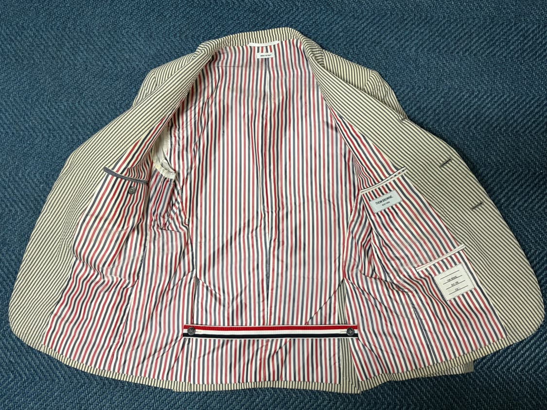 톰브라운 울 시어서커 블레이저 자켓 1사이즈 상품이미지6