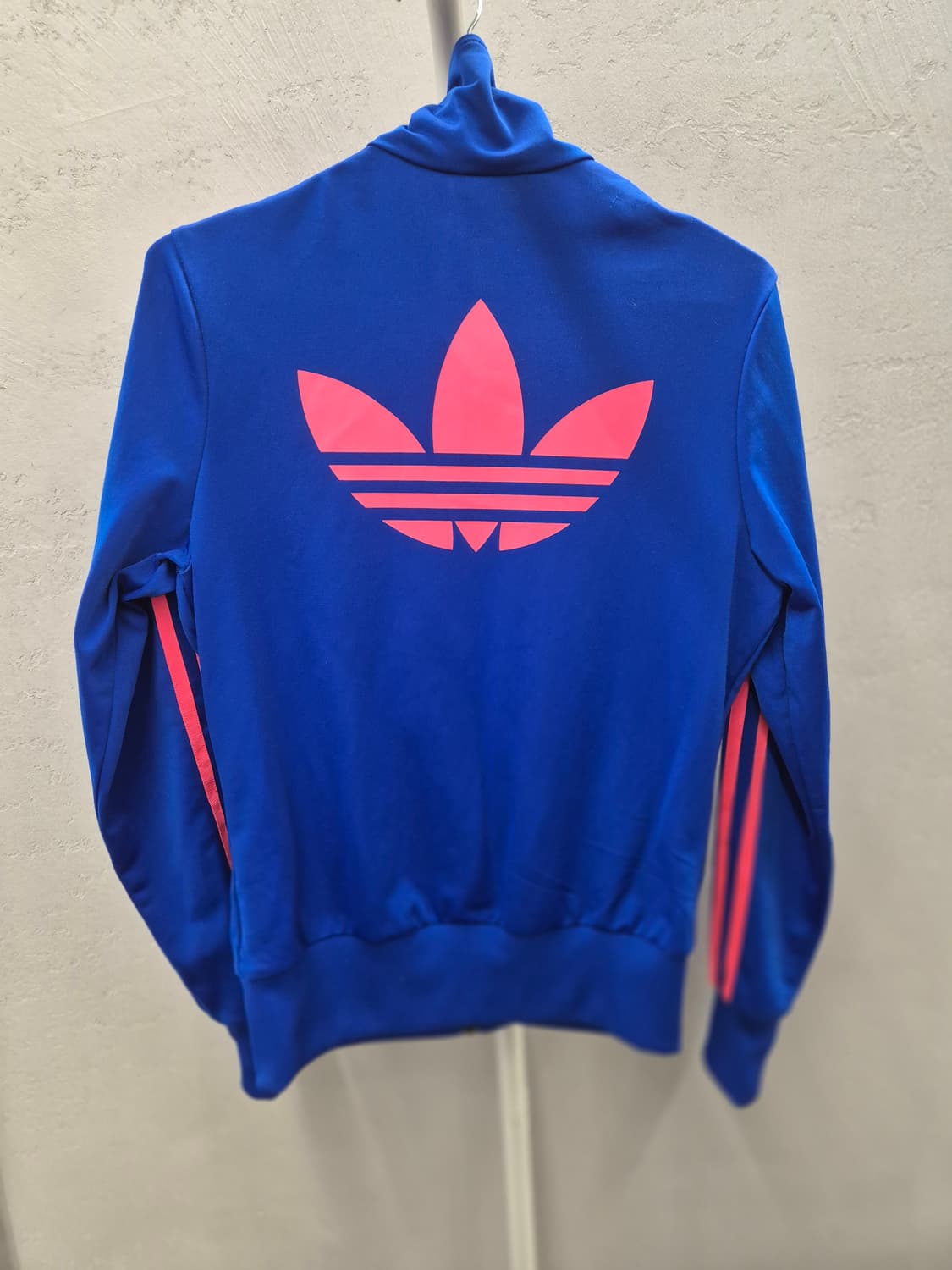 아디다스 파이어버드 져지 블루 핑크 로고 90 Y2K 상품이미지3