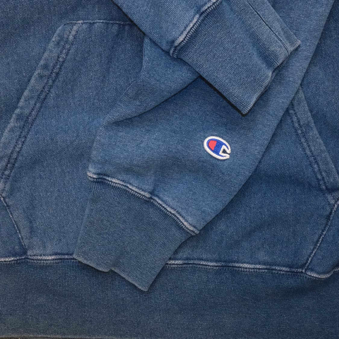 챔피언 리버스위브 후드 인디고 상품이미지5
