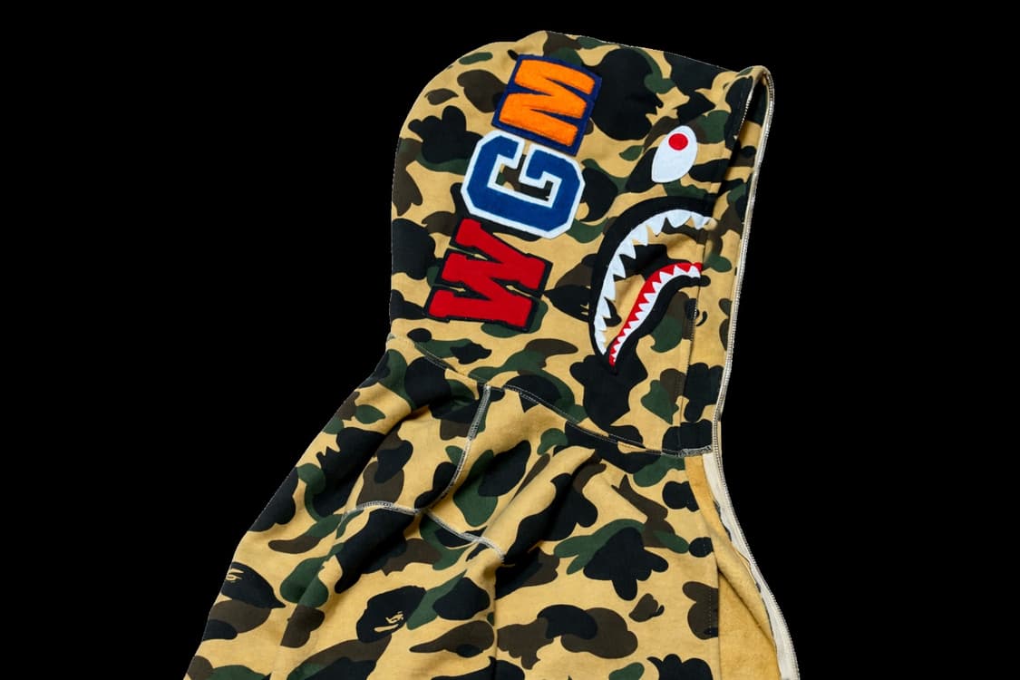 베이프 샤크 후드 엘로우 황계 M 상품이미지5