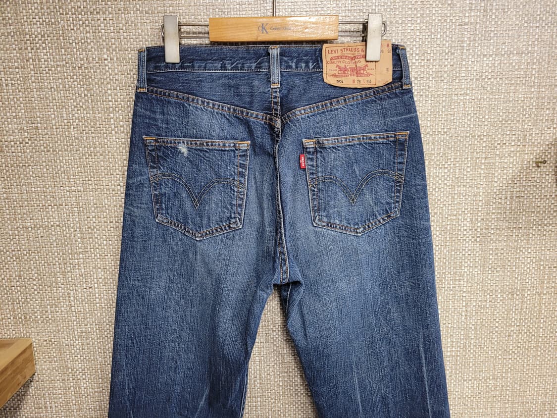 31인치 리바이스 501 빈티지 청바지 아메카지 워싱 데미지 상품이미지3