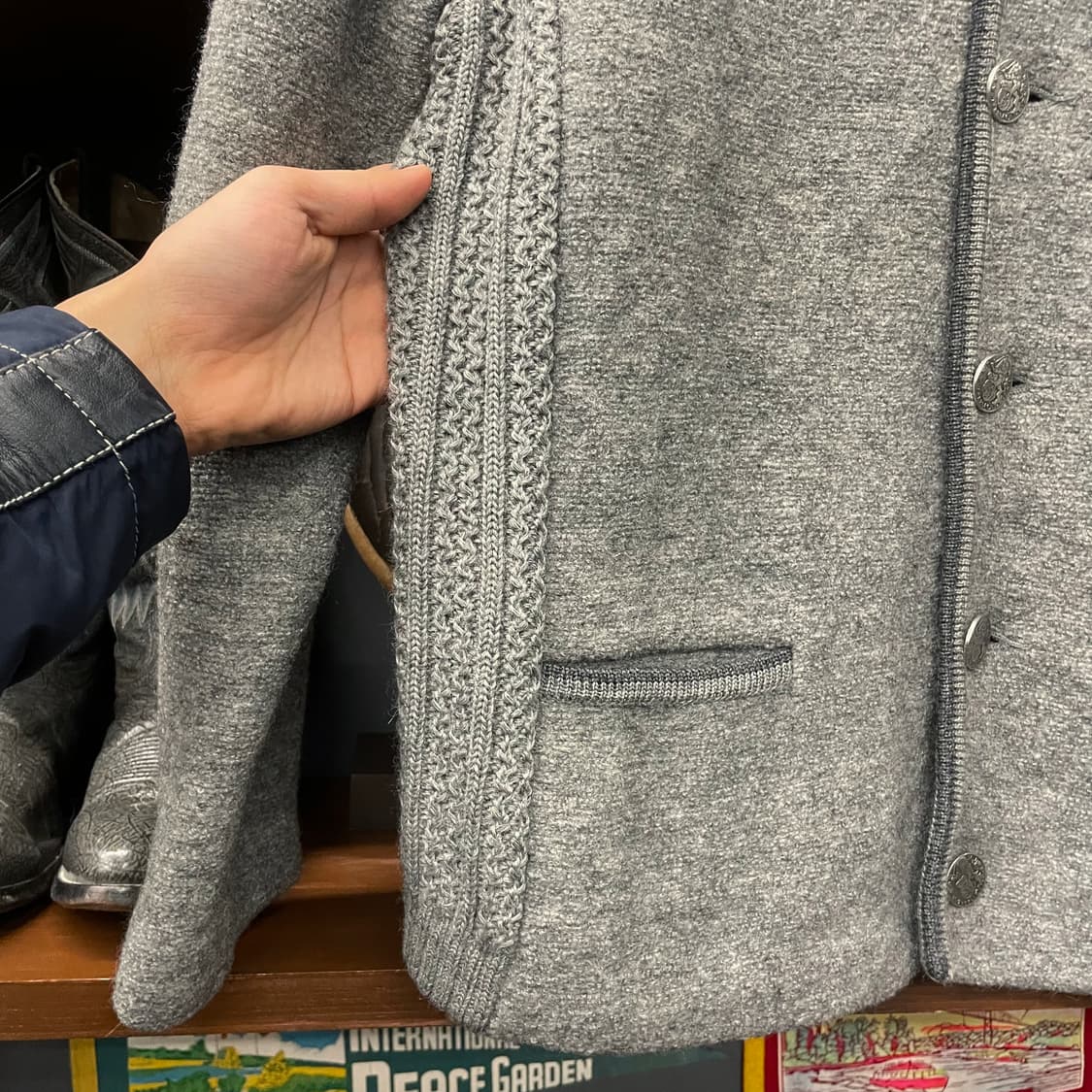 가이거 울 트위드 케이블 가디건 자켓 N345 상품이미지4