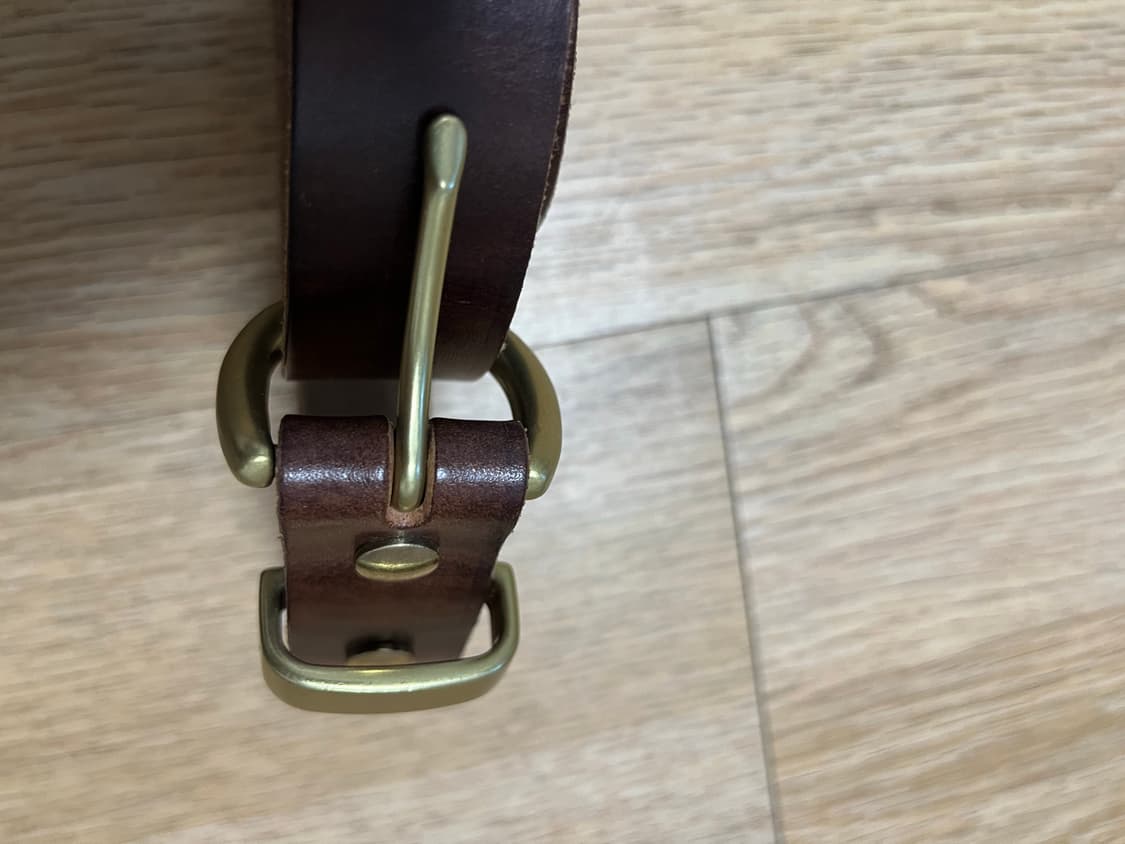 [새상품] 아웃스탠딩 빈티지 베이직 벨트 브라운 상품이미지4