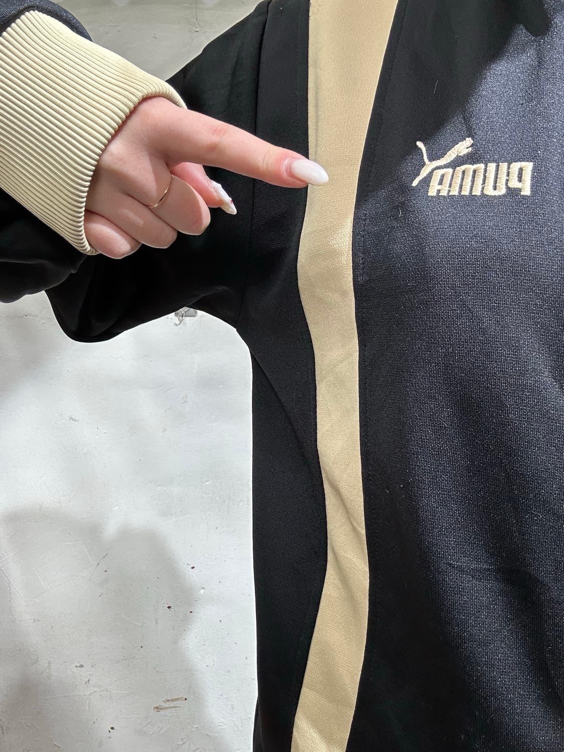 푸마 y2k 와투케 블랙 골드 트랙탑 져지 L 상품이미지4