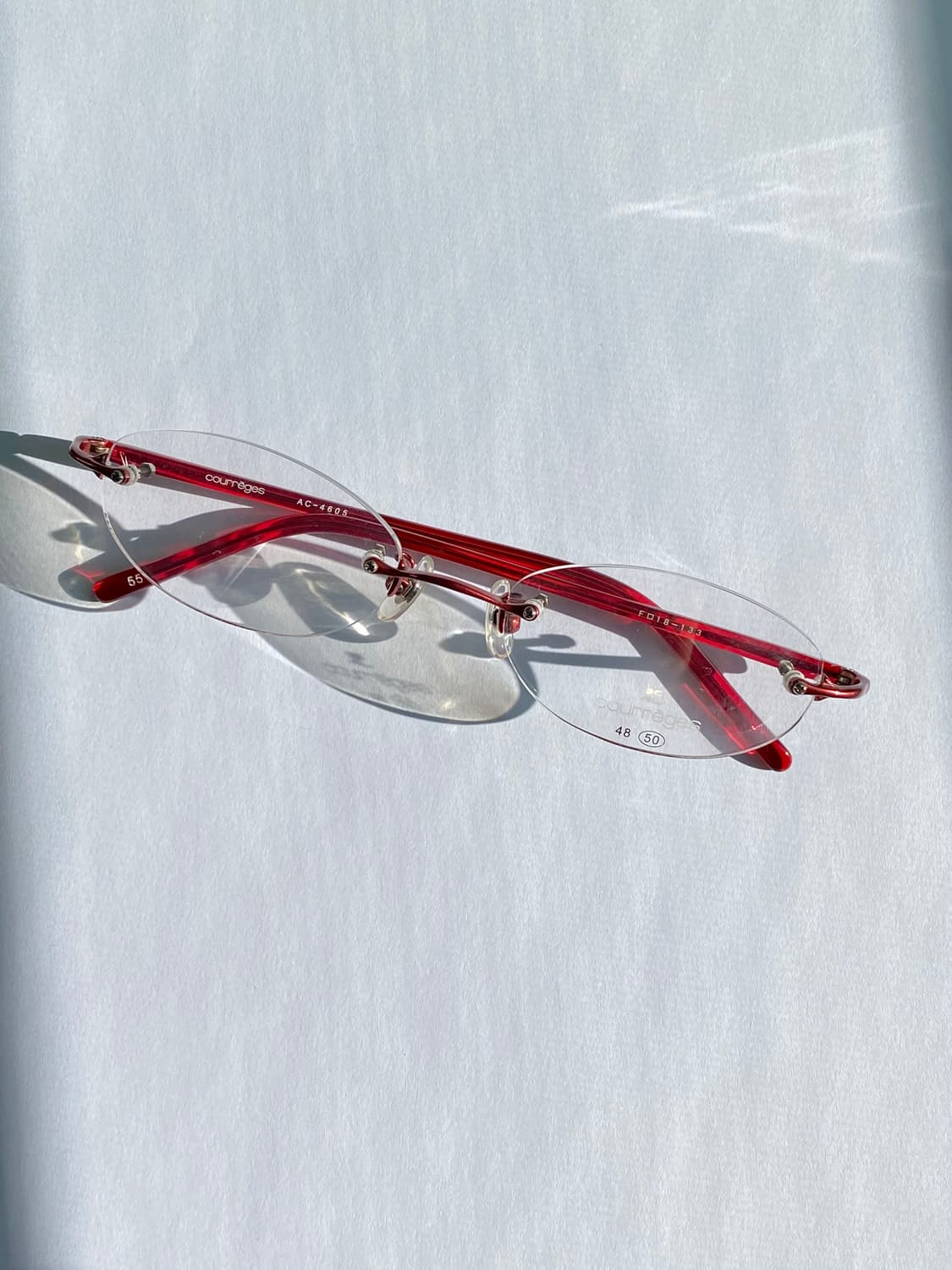 꾸레쥬 무테 레드 긱시크 안경 #디올 #미우미우 상품이미지6