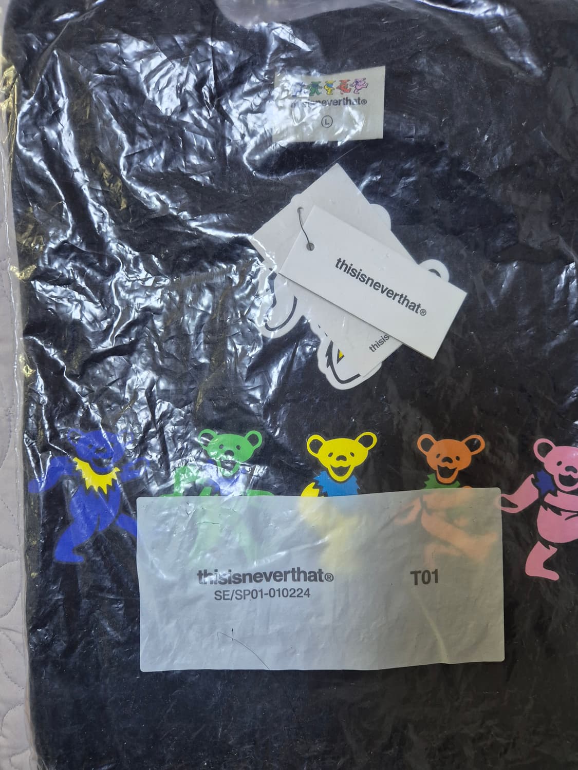 (새상품) 디스이즈네버댓 그레이트풀 댄싱베어 티셔츠 블랙 상품이미지2