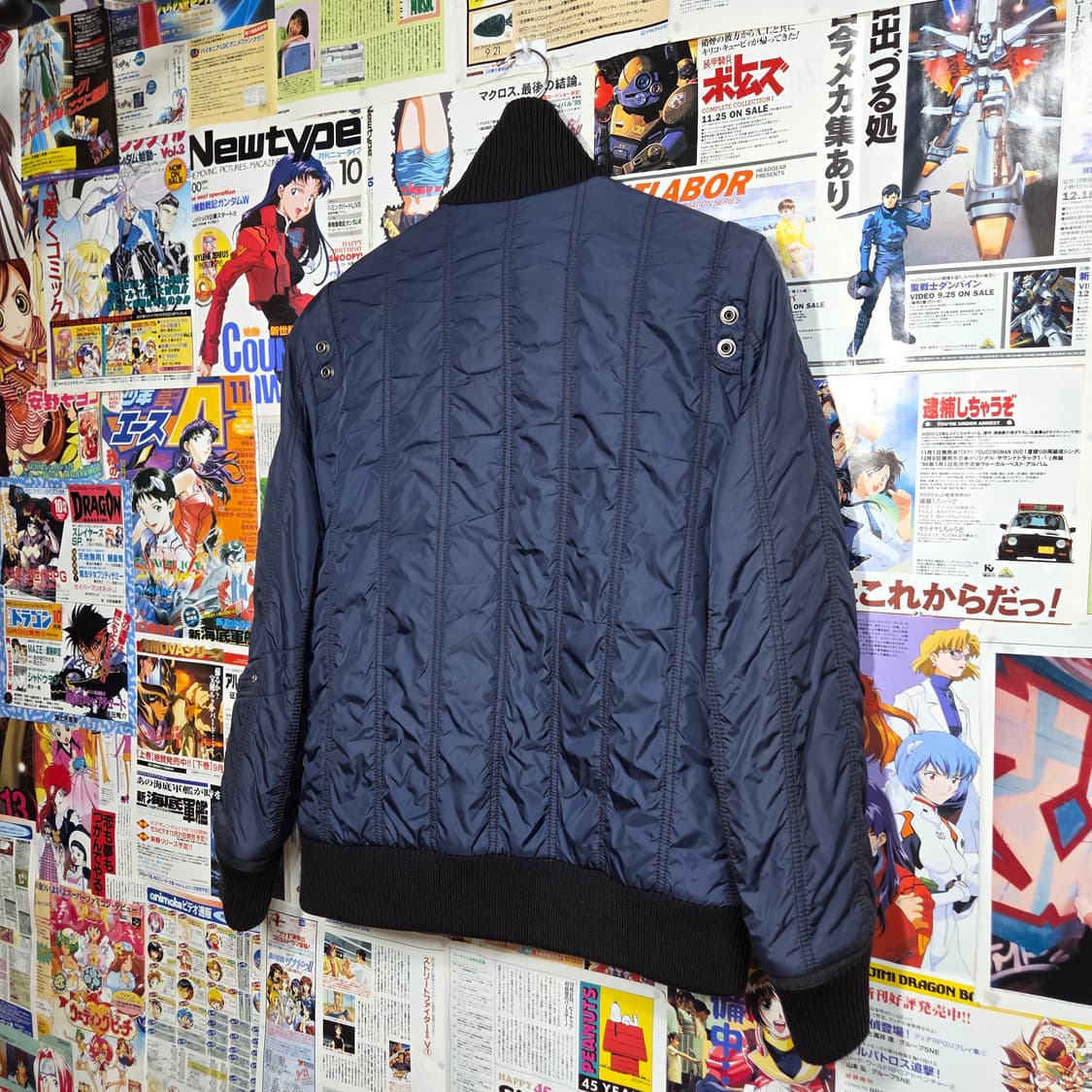 빈티지 네이비 펑크 경량 패딩 점퍼 상품이미지6