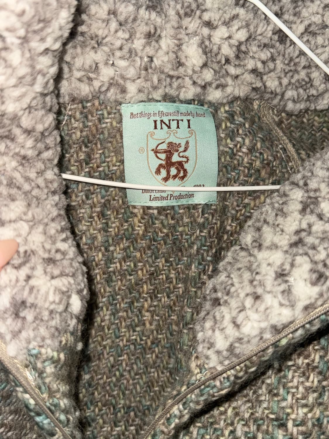 울 100 핸드메이드 양털 후드집업  상품이미지3