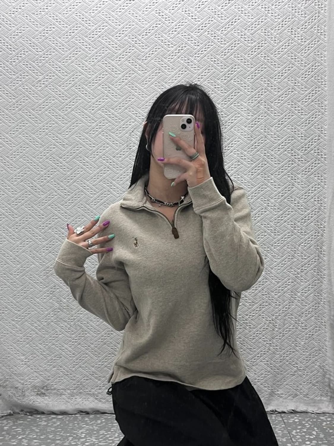 폴로 랄프로렌 컨트리 오트밀 반집업 니트 S C07281 상품이미지1