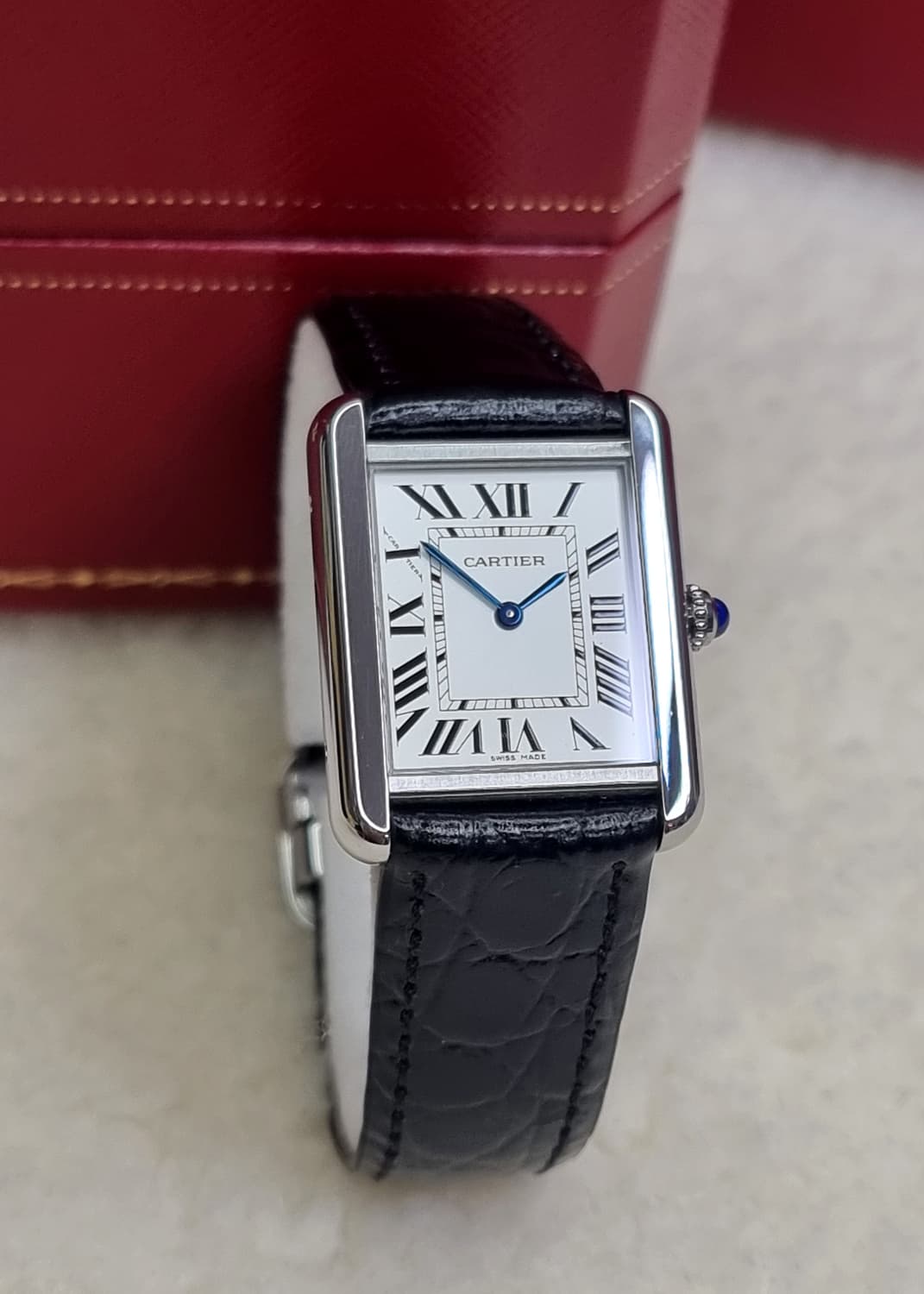 [까르띠에 풀세트] 탱크솔로 스틸 SM 시계 (남녀공용) 08년식 상품이미지1