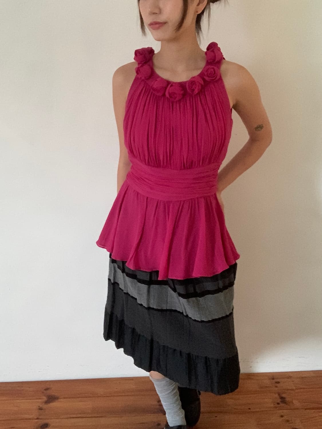 Rose Pleats Sleeveless 상품이미지4
