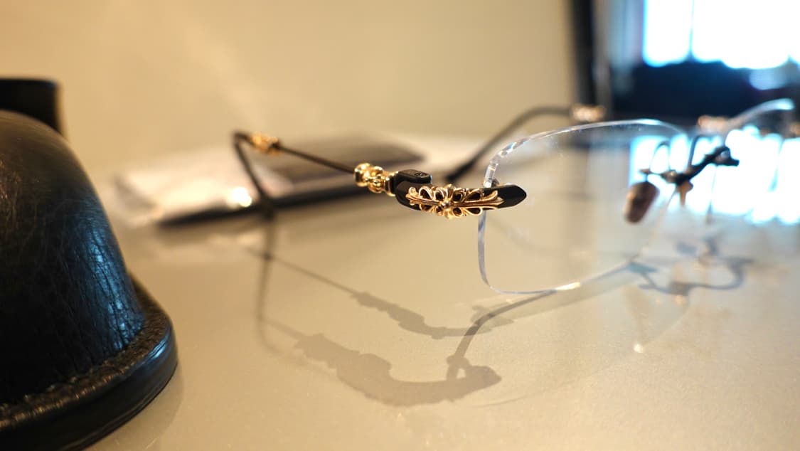 크롬하츠 필스3  블랙/골드 MBK/18KGP 무테안경 상품이미지7