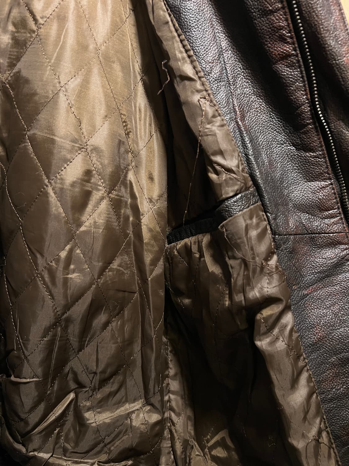 [M]90's USA 빈티지 리얼레더 A-2 플라이트 자켓 상품이미지5