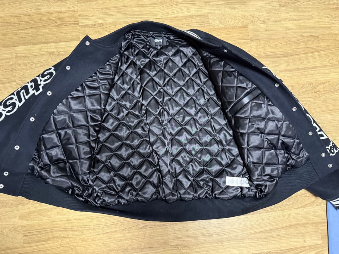 스투시 컴피티션 바시티 자켓 블랙 XL 상품이미지4