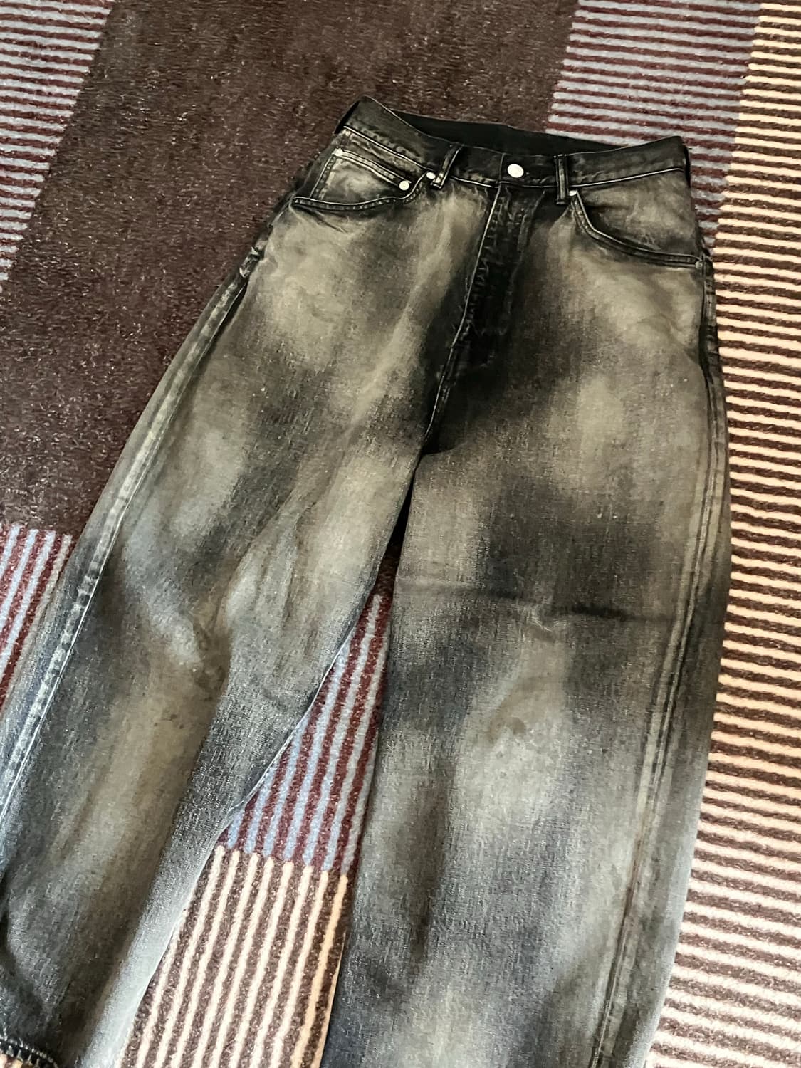 안셀름 / 에이징 와이드 팬츠 / 블랙 상품이미지2