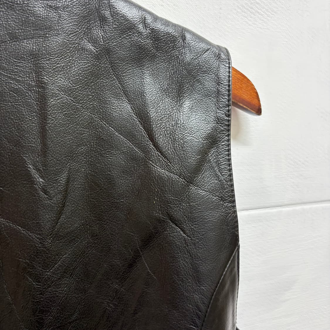 블랙 소가죽 레더 버클 베스트  상품이미지4