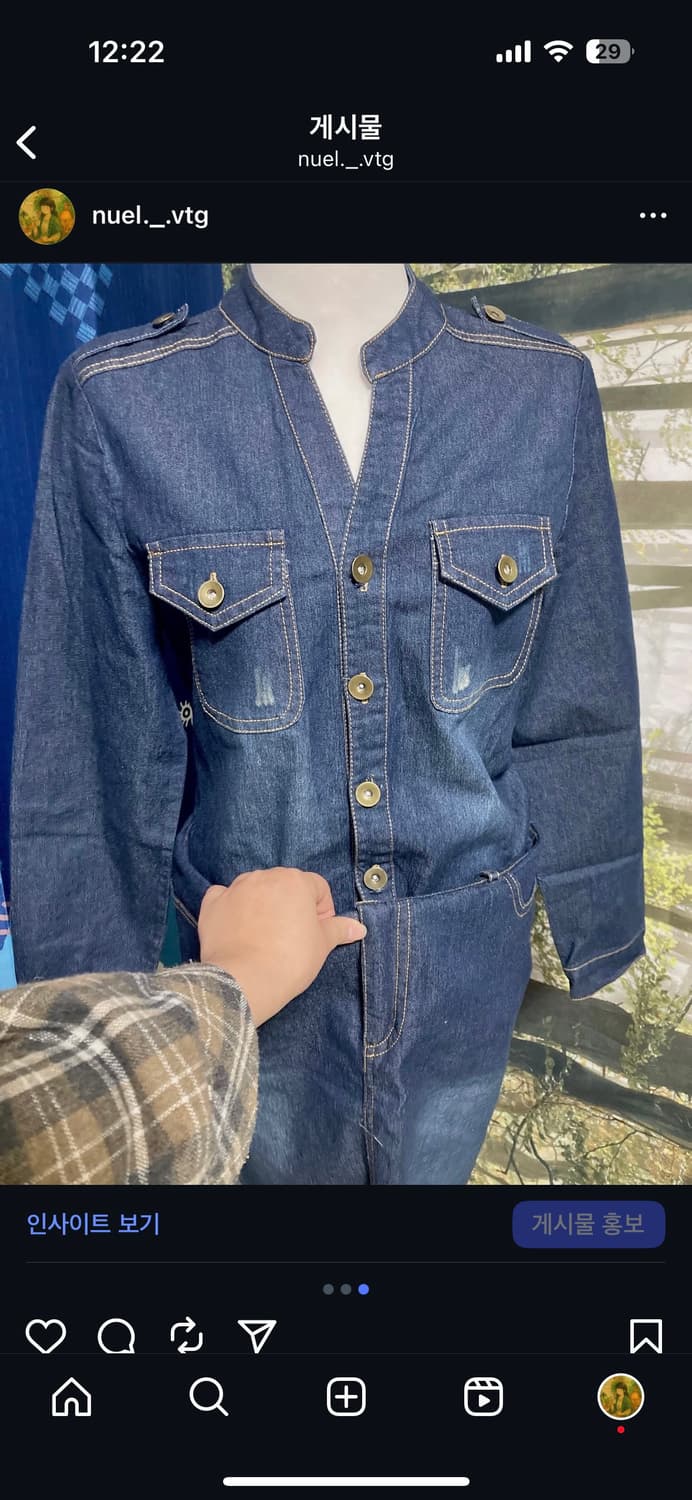 빈티지 청 원피스 상품이미지3