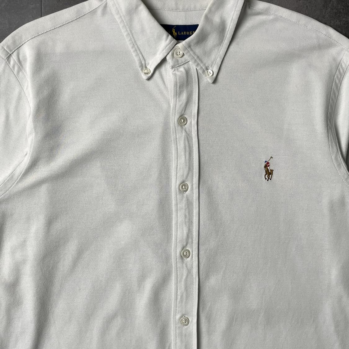 RALPH LAUREN 랄프로렌 화이트 다운버튼 코튼 셔츠 A01068 상품이미지3