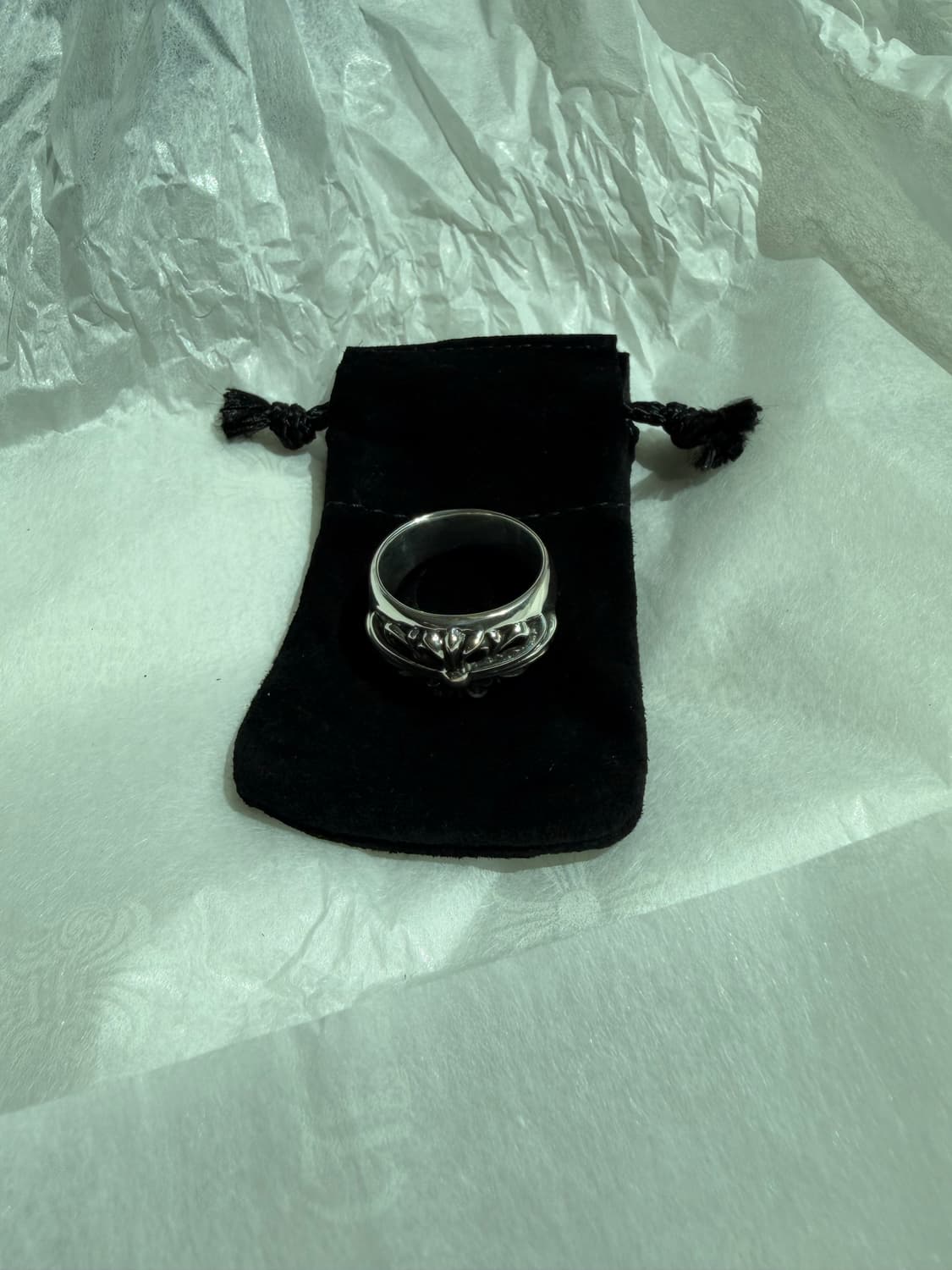 [US10.5] 크롬하츠 플로랄 크로스링 새상품 상품이미지4