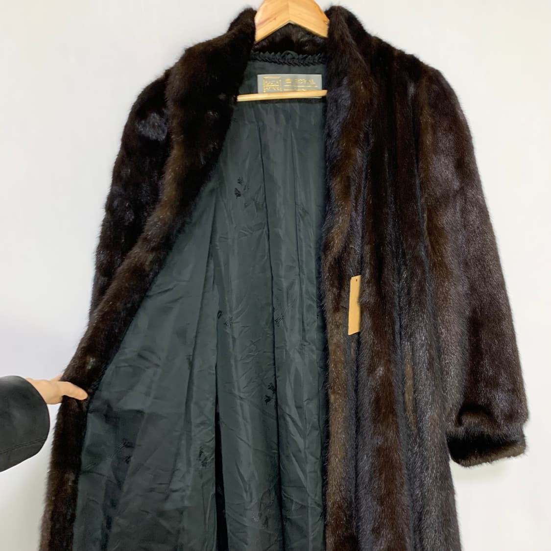 사가 로얄 밍크 롱코트 빈티지 리얼퍼자켓 다크 브라운 남녀공용 상품이미지8