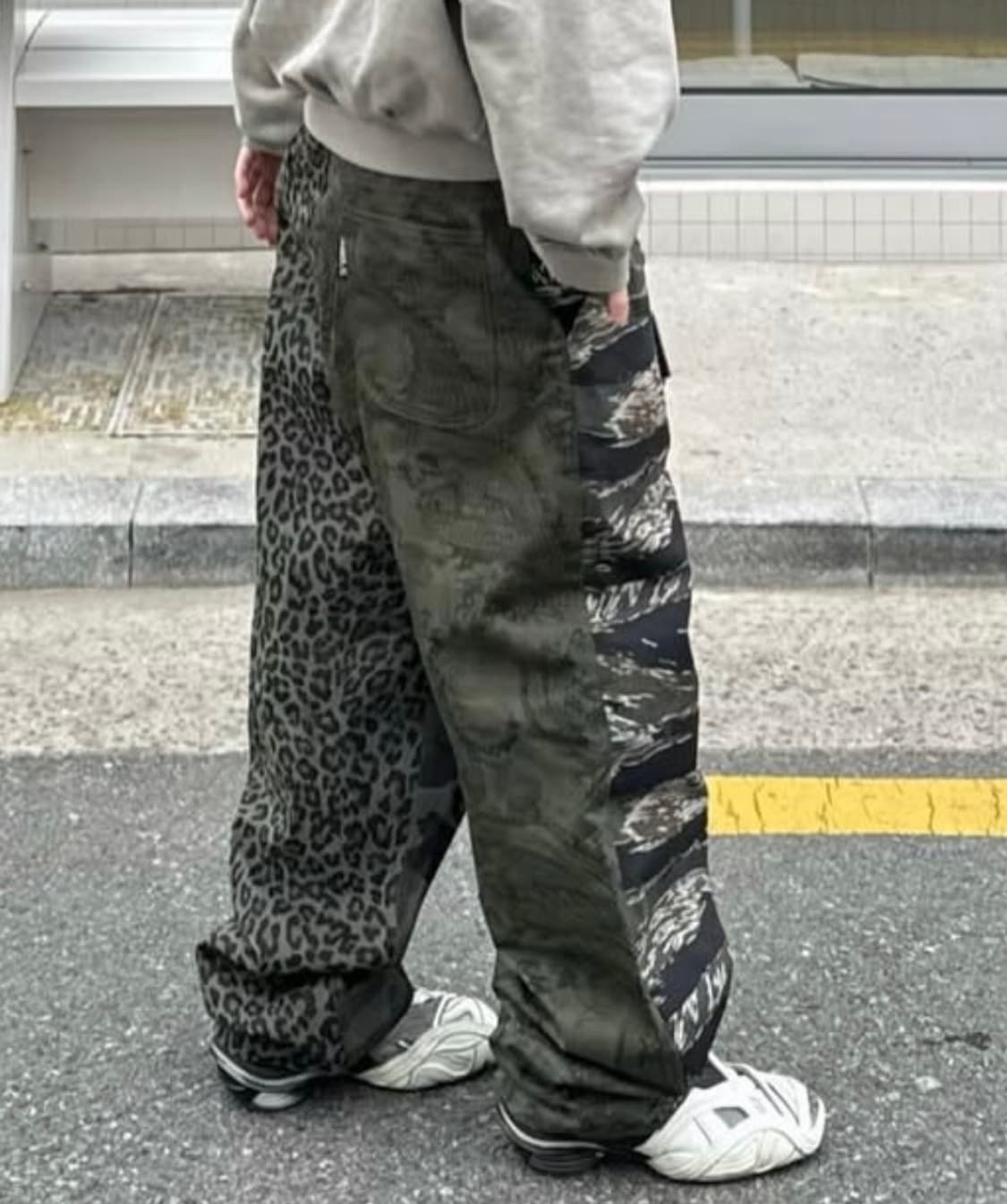 Pattern Mixed Pants [KHAKI] XL사이즈 상품이미지1