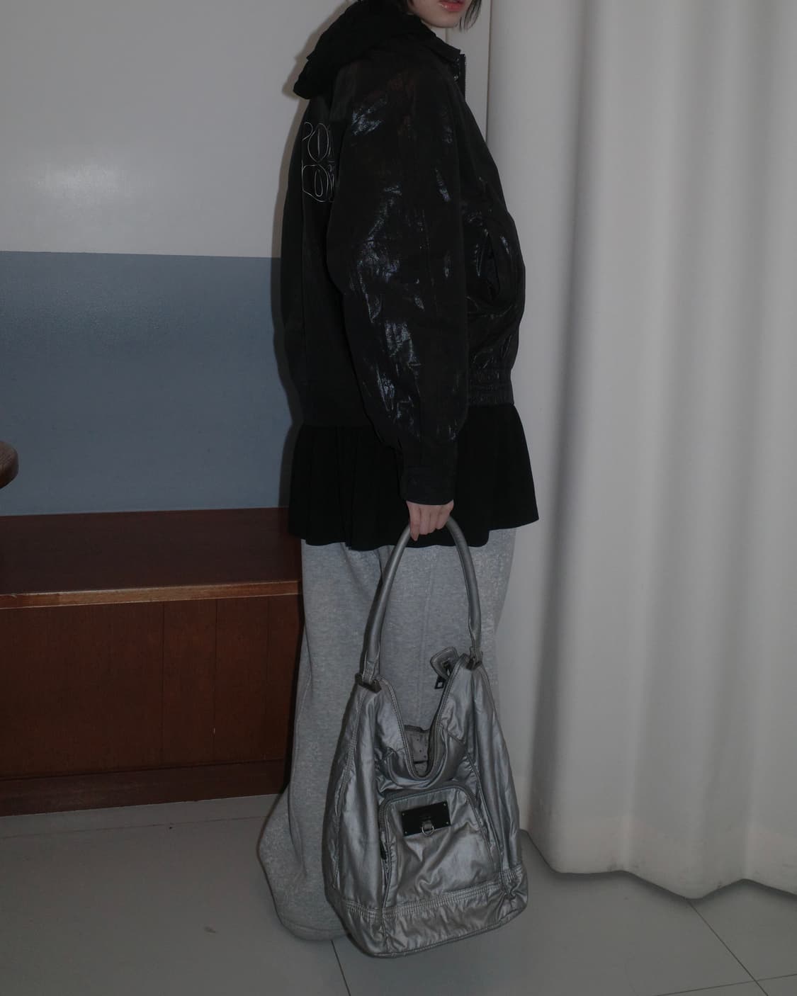 디젤 메탈릭 나일론 백 상품이미지3