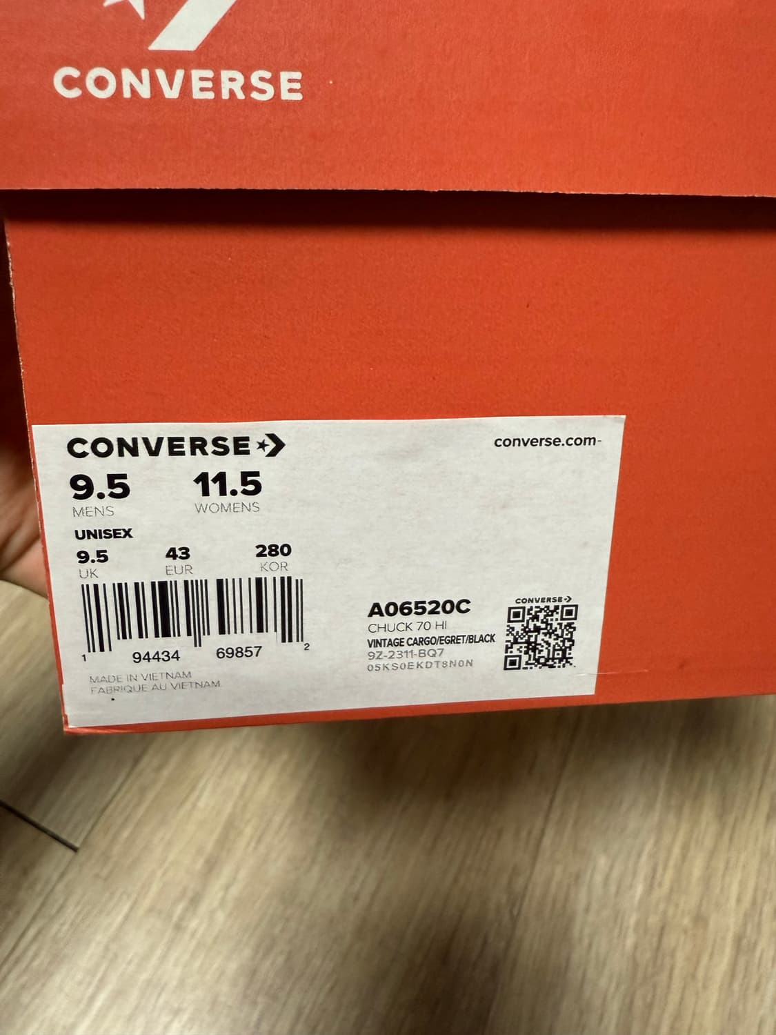 컨버스 척 70 빈티지 하이 파피루스 280 상품이미지4