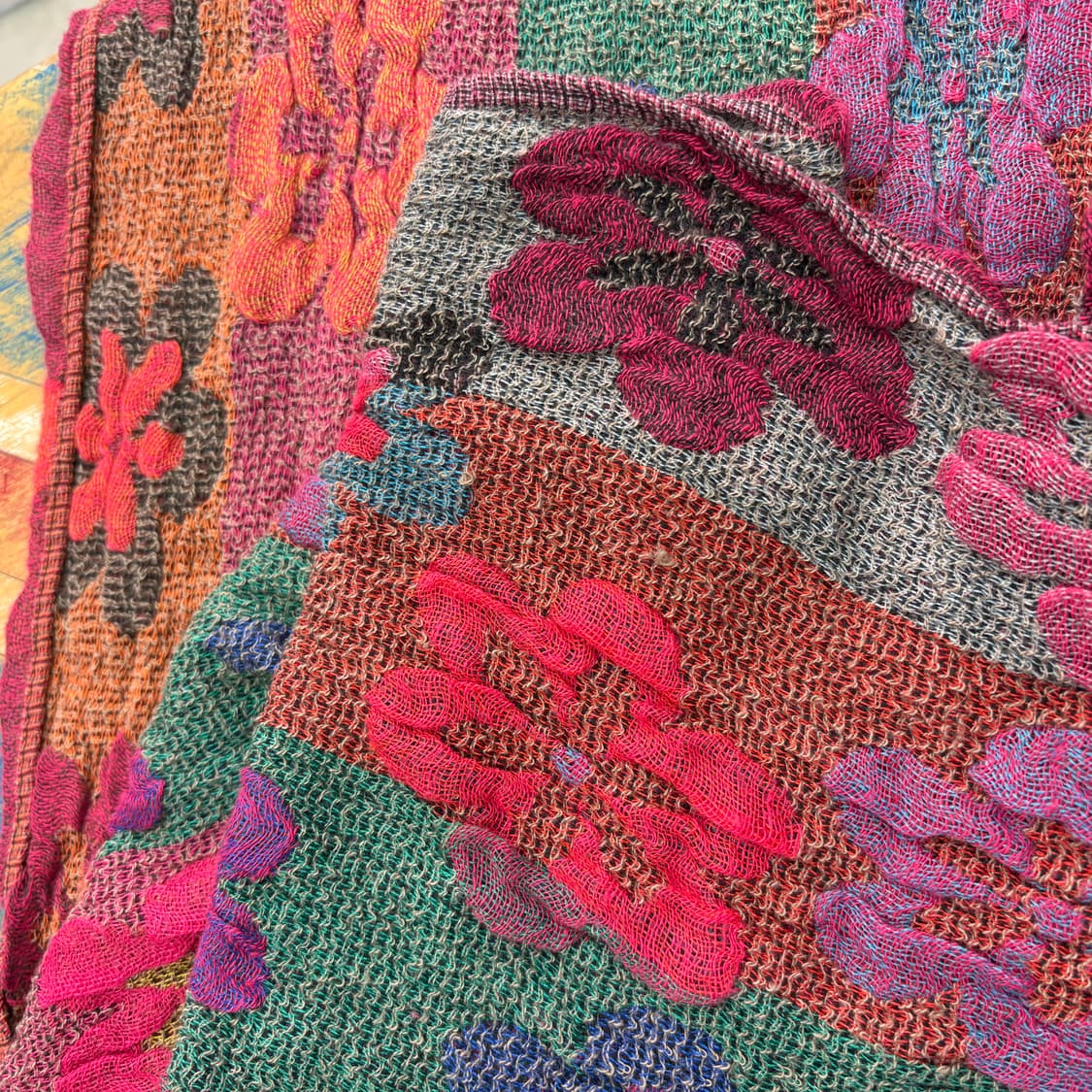 비비드 플라워 믹스 히피 머플러 스카프 (JPN) 상품이미지7