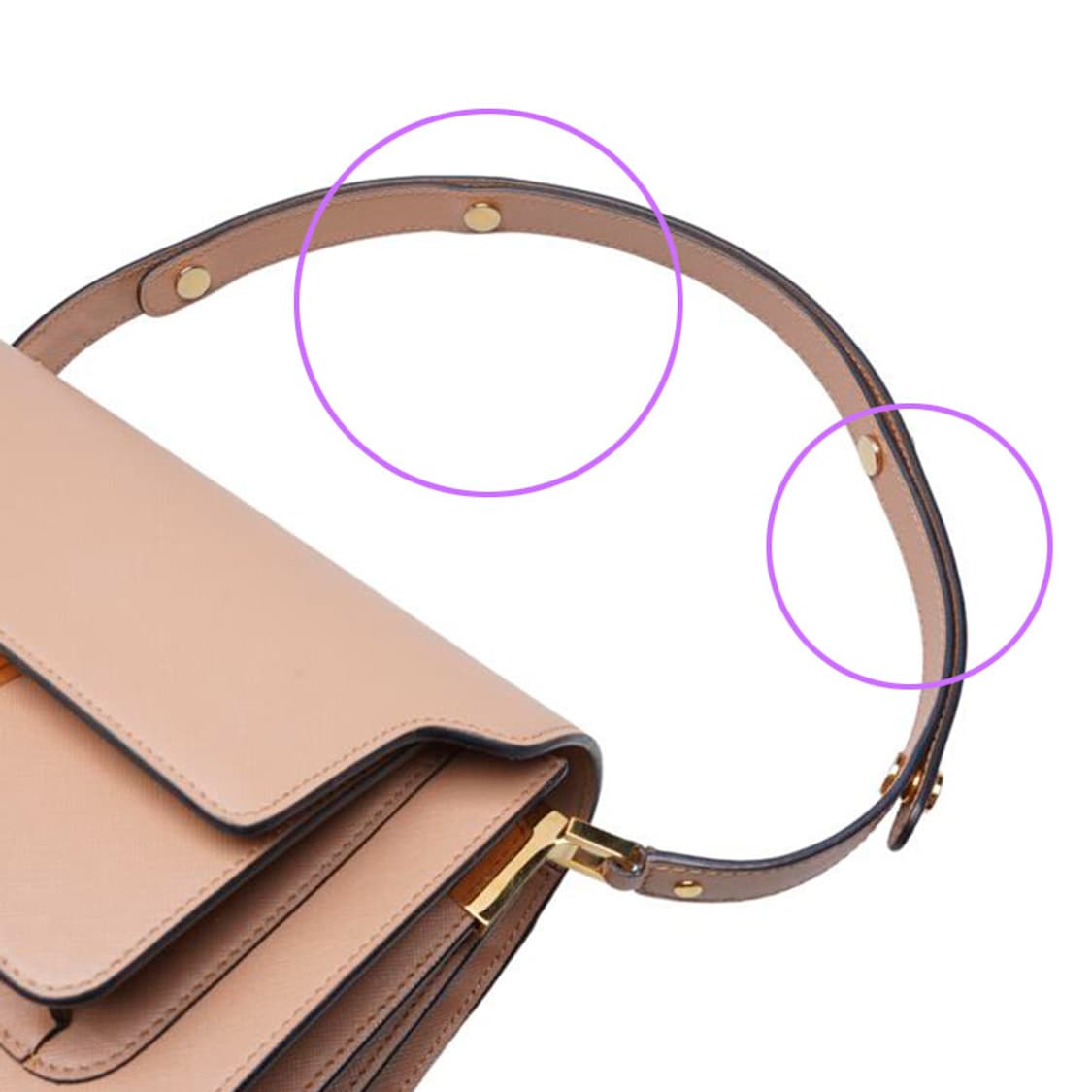 (중고) 마르니 베이지 사피아노 트렁크 미듐 숄더백 상품이미지6