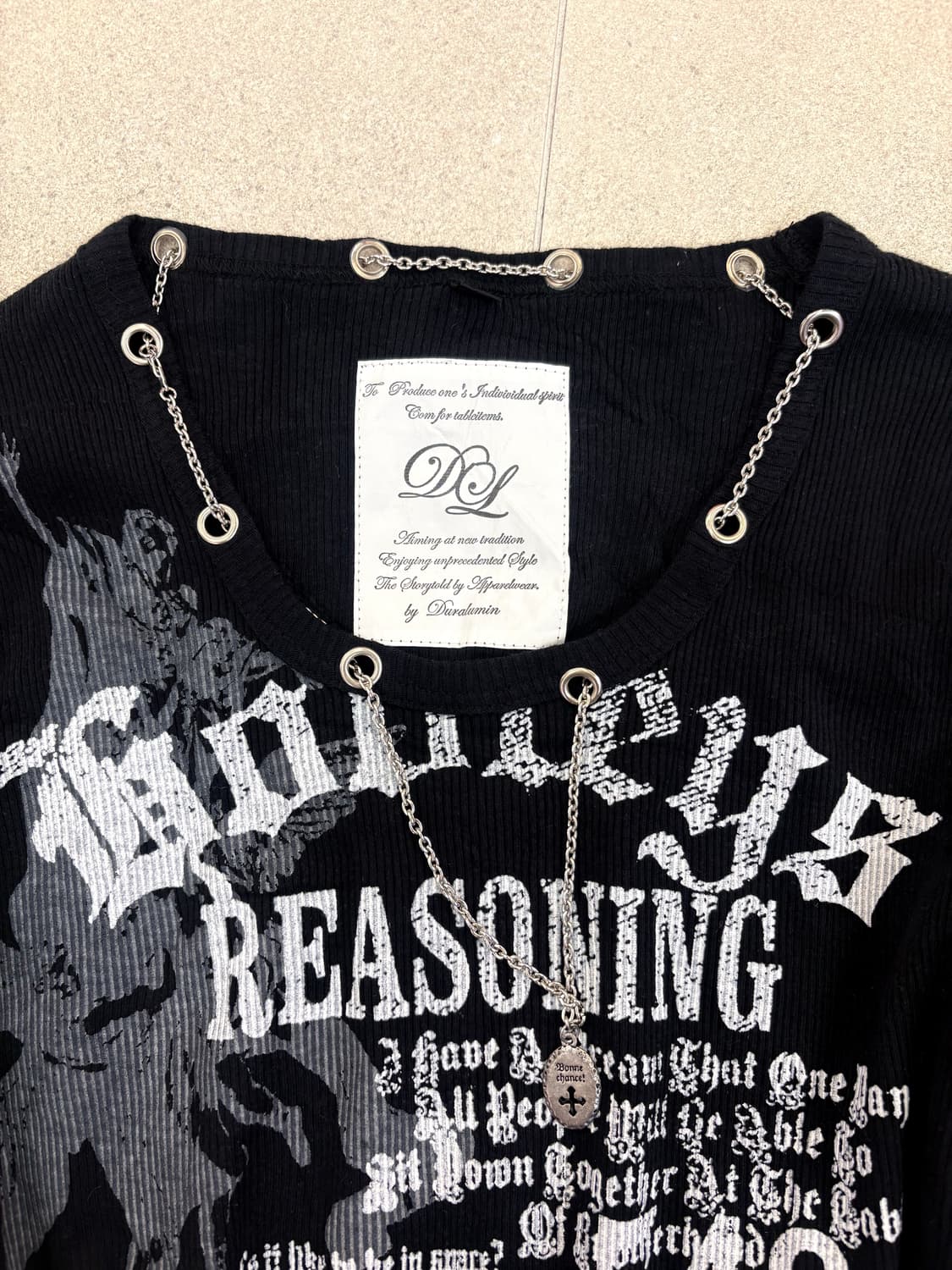 체인 레터링 롱슬리브 상품이미지2