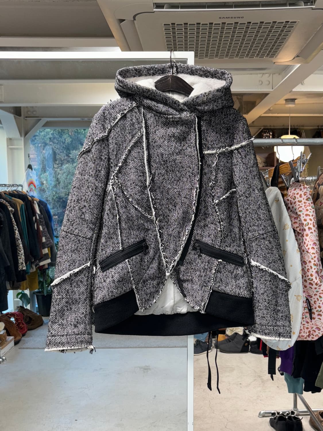 Pride 헤링본 후드 자켓 상품이미지1