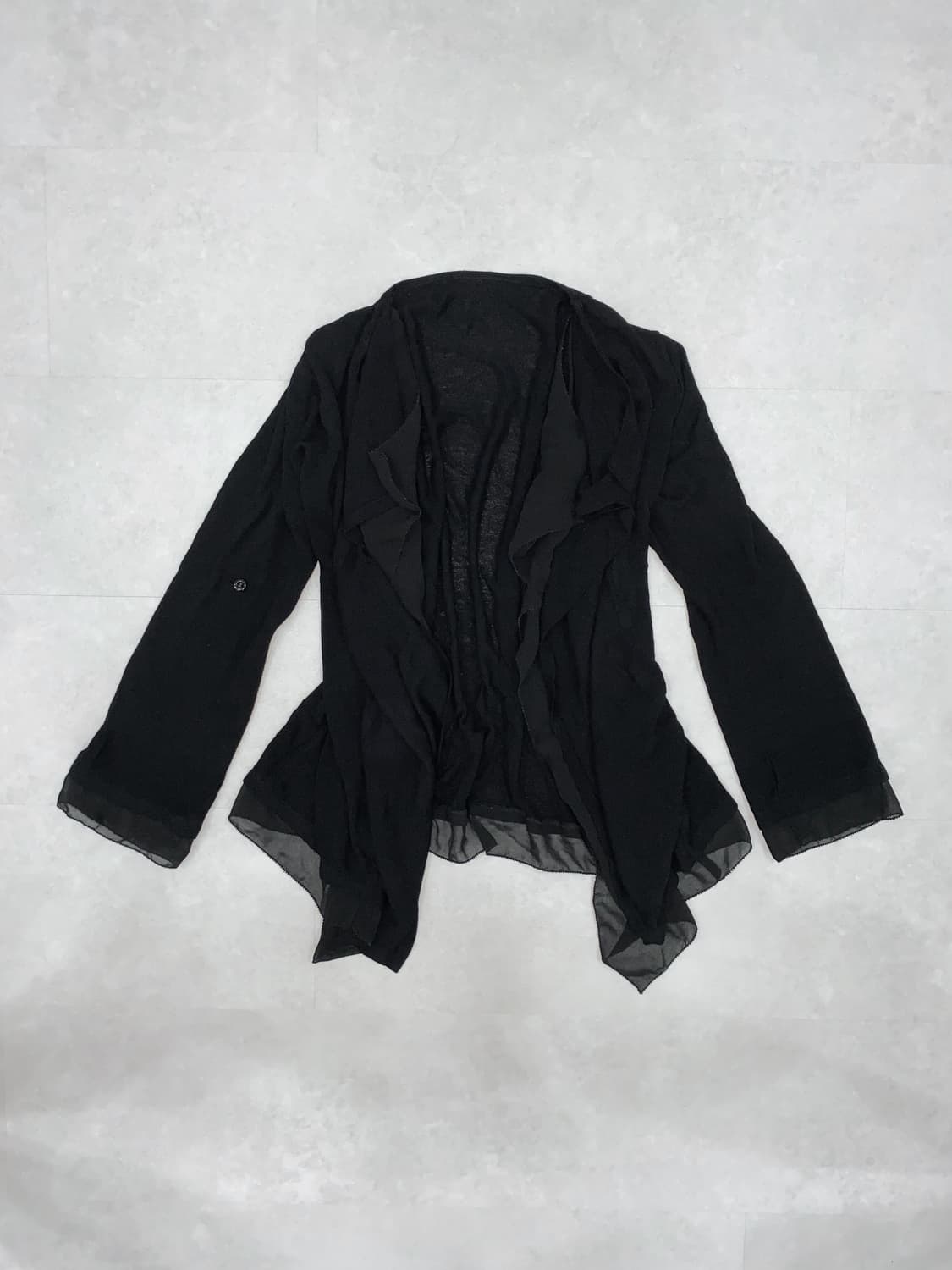 Sheer draped cardigan 상품이미지1