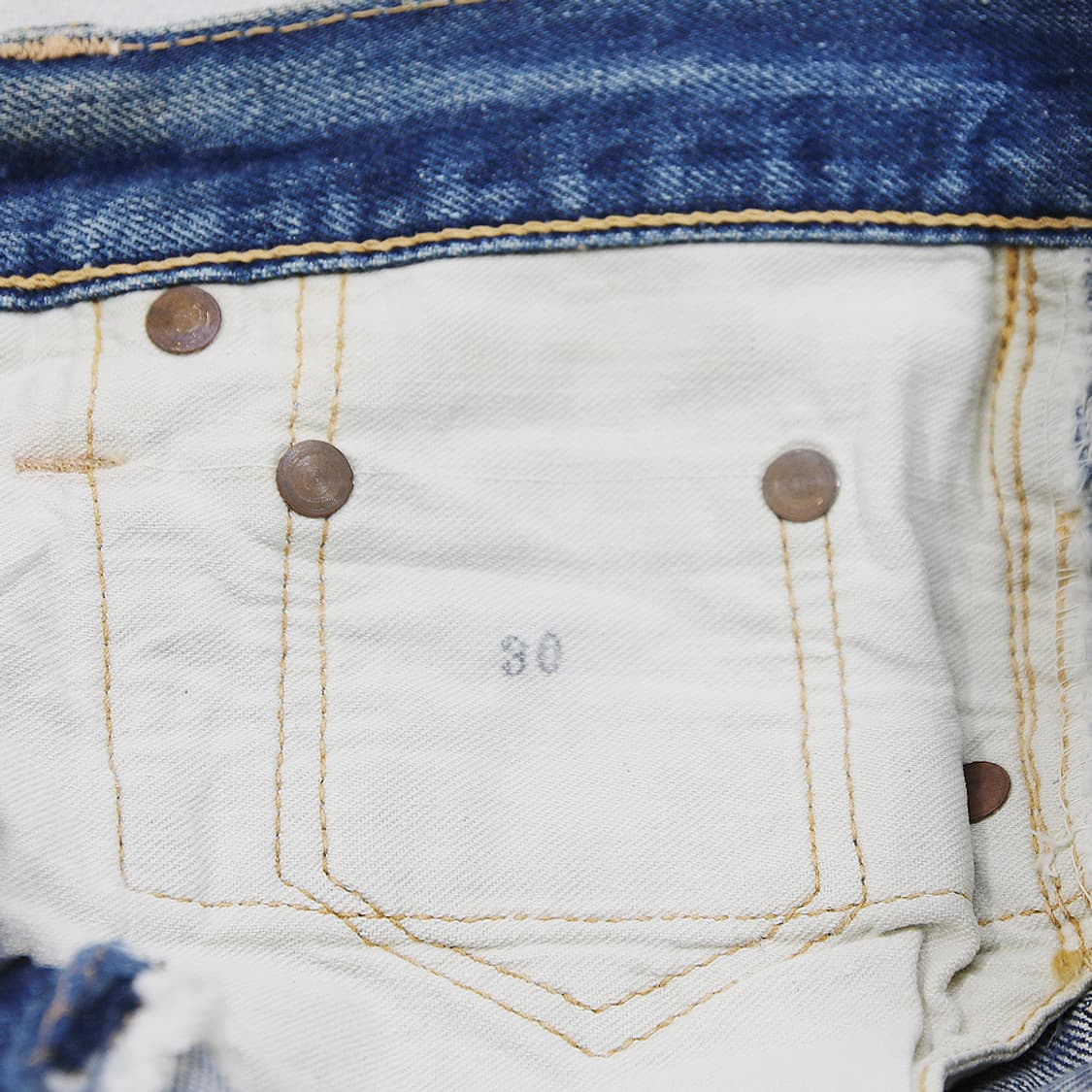 70's BIG JOHN 인디고 부츠컷 진 (여성용 26.5) 상품이미지6