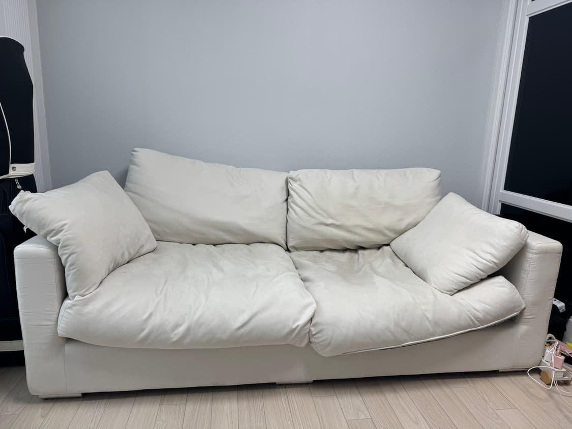 앙상블 구스 아쿠아텍스 패브릭 3인쇼파(아이보리) 상품이미지1