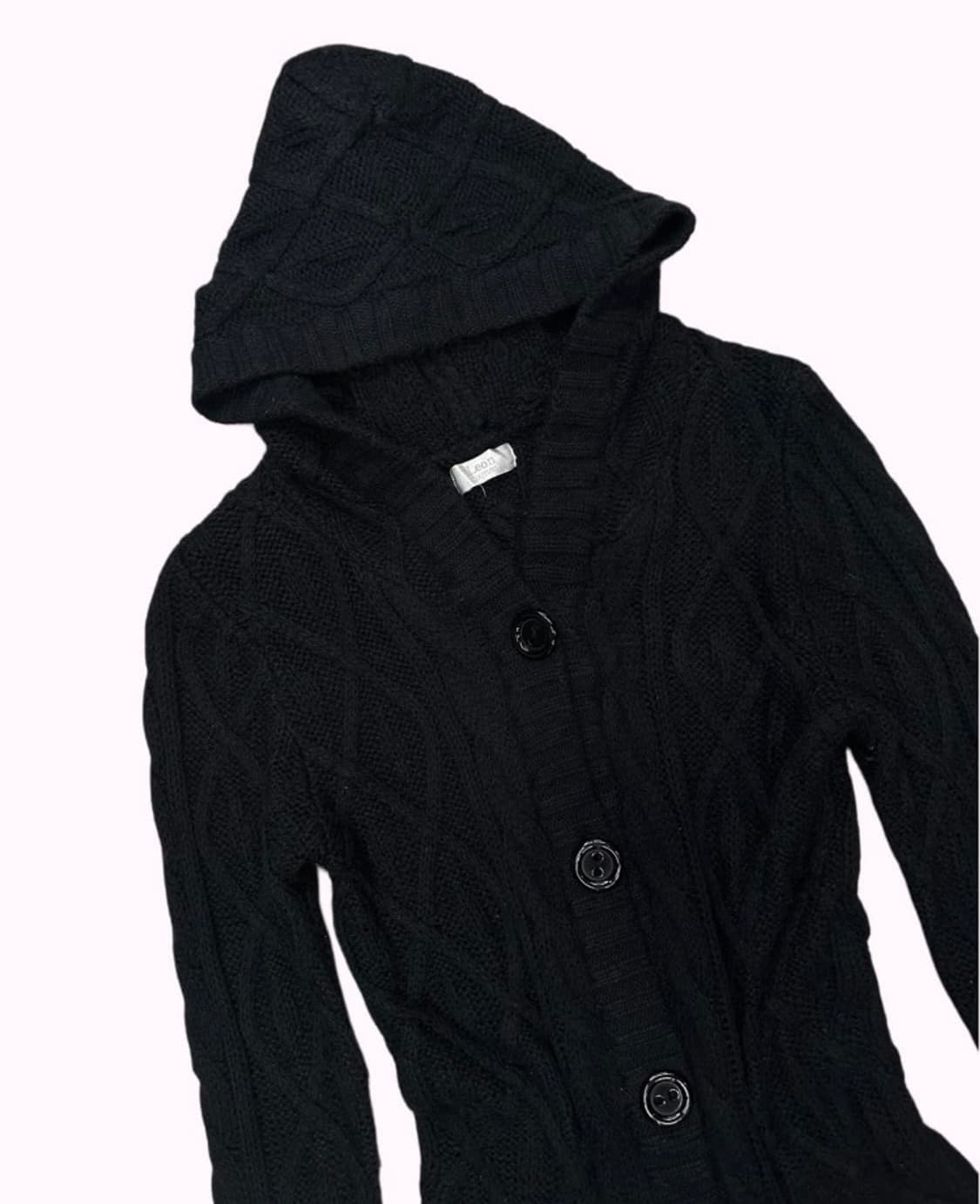 니트 롱 후드 가디건 상품이미지2