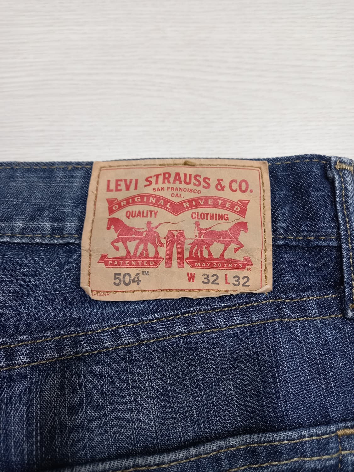 32 리바이스504 콜롬비아 워싱 일자 진청 32-336 상품이미지5