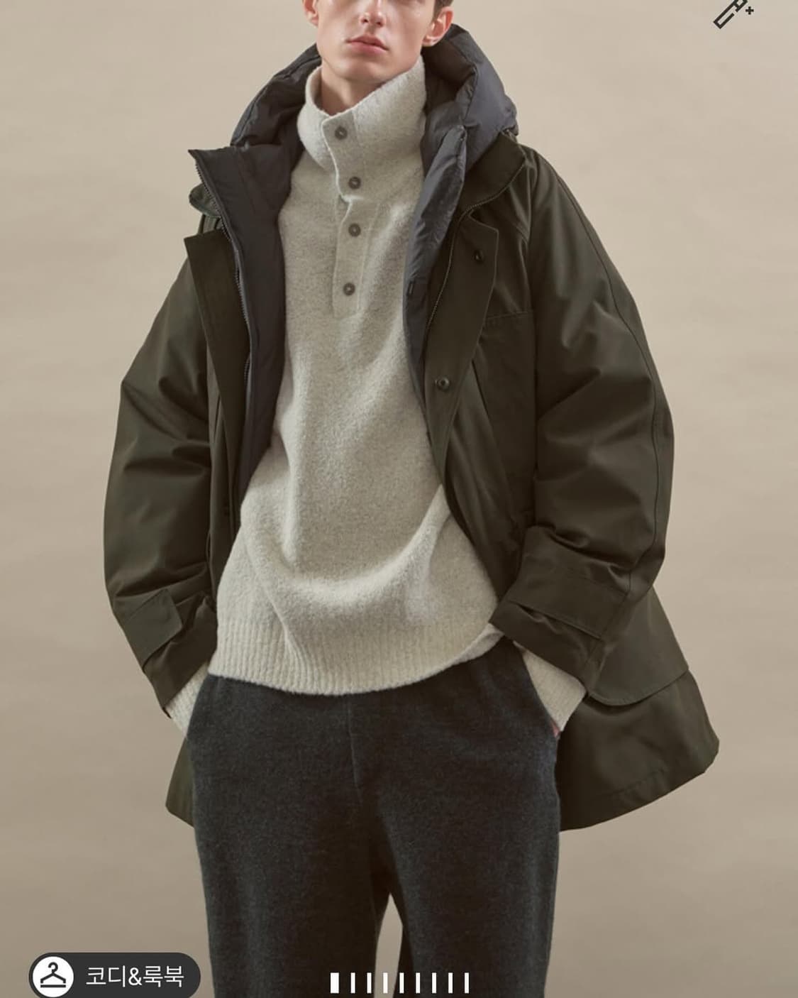 타임옴므 울 블렌드 카라니트탑 상품이미지1