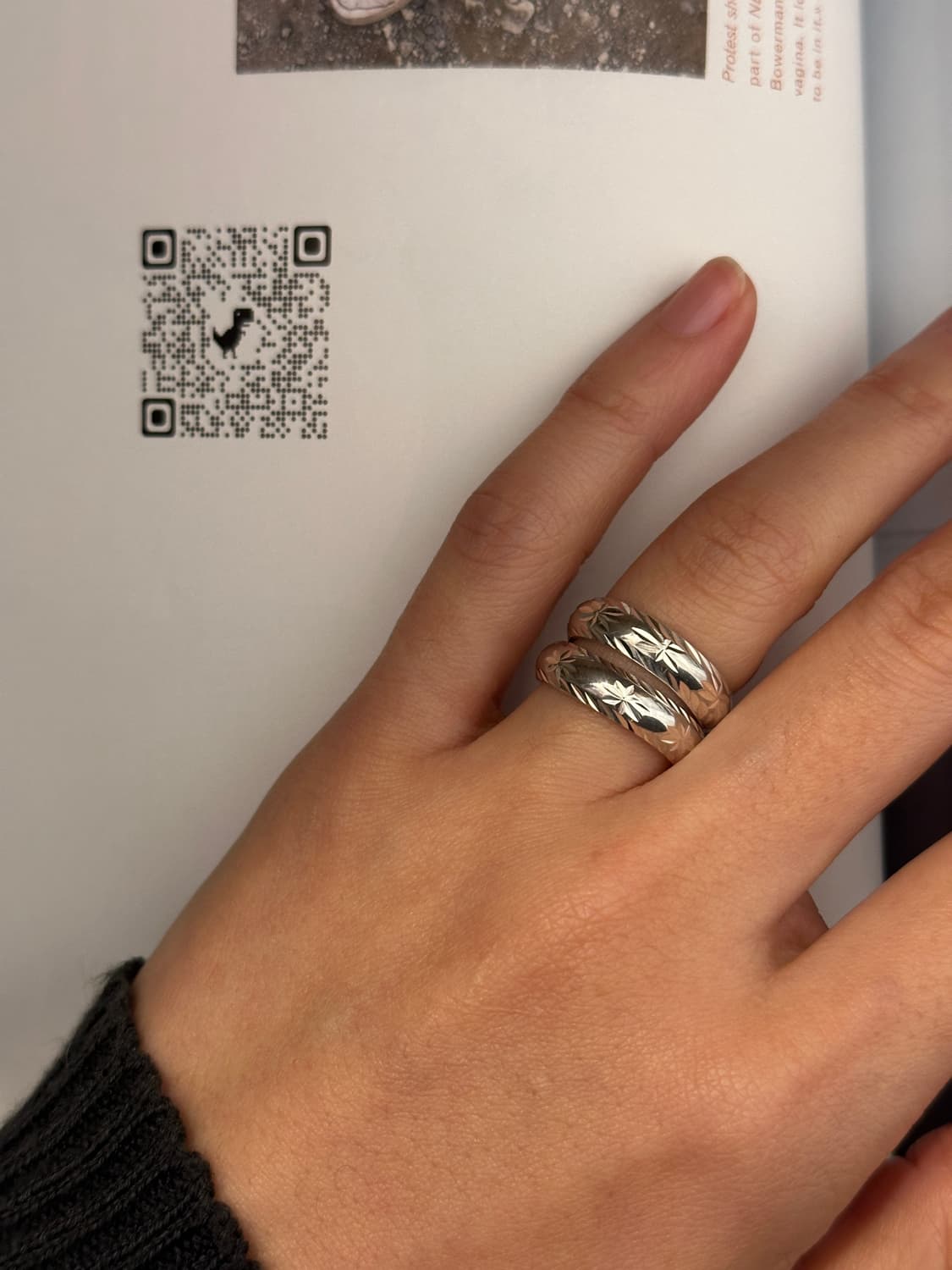 Shine Cut 925silver Hoop Earring✨ 상품이미지7