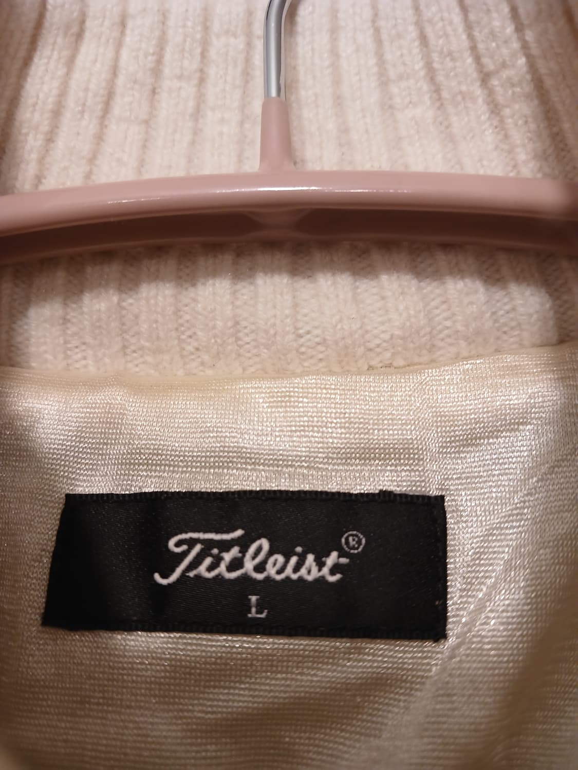 타이틀리스트 정품 여성 모직 후드 반집업티 L (95) 사이즈 상품이미지2
