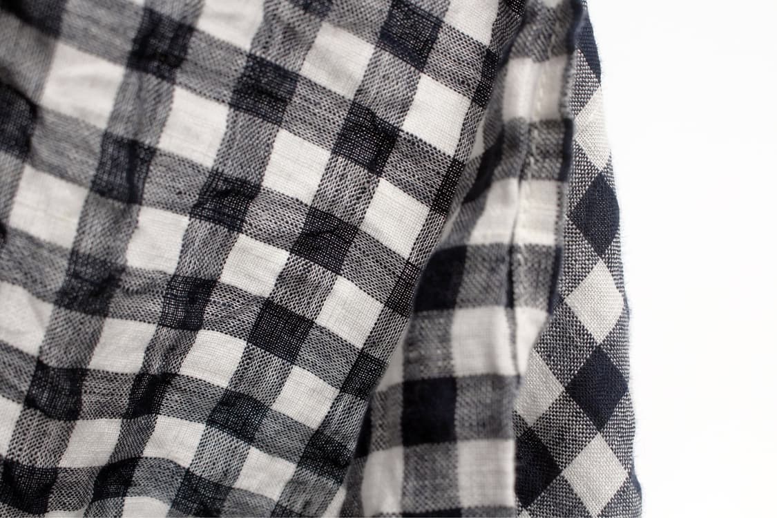 BEAMS BOY Gingham Check Linen Pullover S 상품이미지9