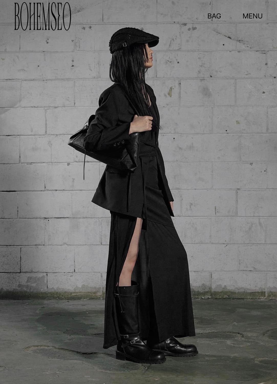 보헤미안서울 웨이스트 타이드 싱글 블레이져 블레이저 waist tied 상품이미지3